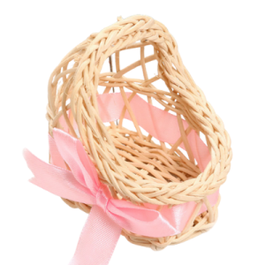 Pink Willow Basket | Mini Dried Flower Basket